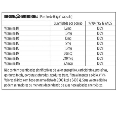 Supra Complexo B 500Mg 60 Cápsulas - Herbamed