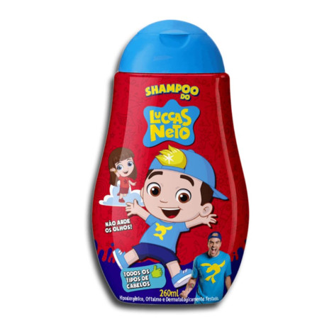 Shampoo Infantil Lucas Neto Todos os Tipos de Cabelos 260ml Shampoo Infantil Lucas Neto Todos os Tipos de Cabelos 260ml