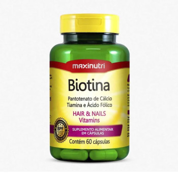 Biotina Cabelo, Pele e Unha 60 Cápsulas
