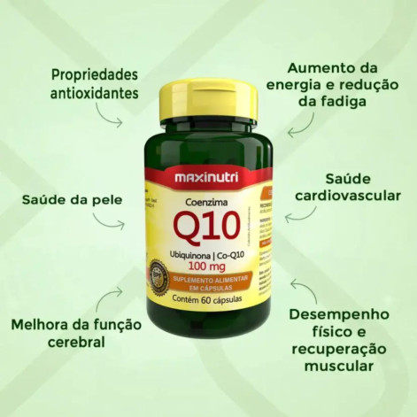 Coenzima Q10 100mg 60 cápsulas Maxinutri