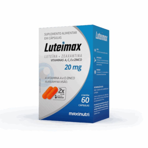 Luteimax Luteína e Zeaxantina 20mg 60 Cápsulas Maxnutri Luteimax Luteína e Zeaxantina 20mg 60 Cápsulas Maxnutri