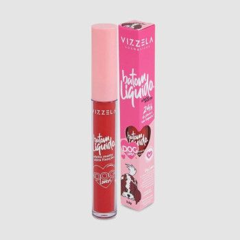 Batom Líquido Dog Lovers Cor 08 Cavalier 3,5g Vizzela Cosméticos