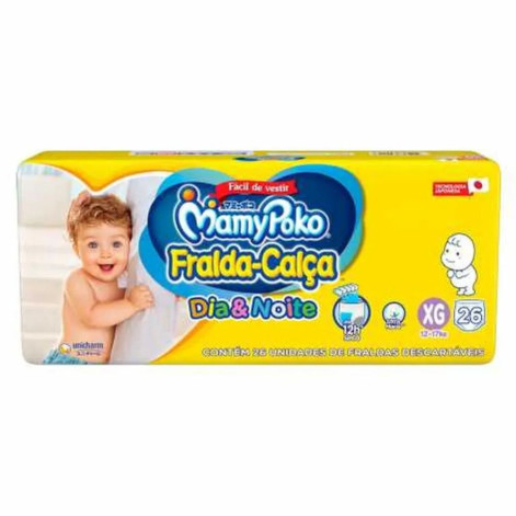 Fralda Mamypoko Dia&Noite Calça Jumbo XG 26