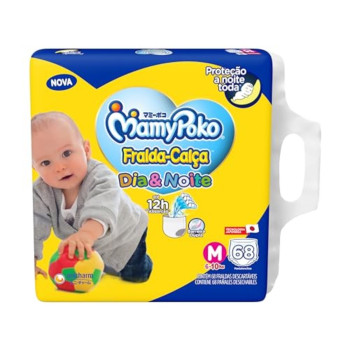 Fralda Mamypoko Dia&Noite Giga M 68 Unidades