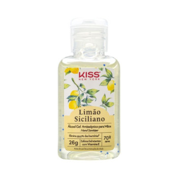 Álcool Em Gel Antisséptico Para Mãos Limão Kiss New York 26g