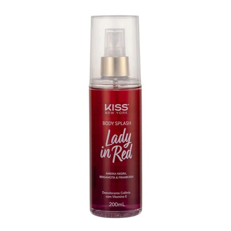Body Splash Lady in Red Com 200ml Kiss New York