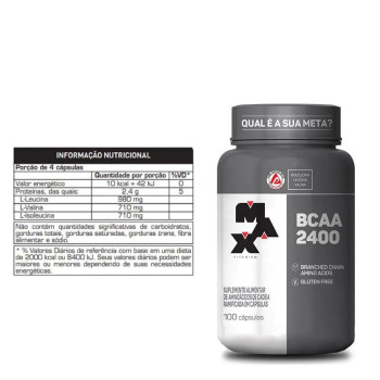BCAA 2400 Max Titanium 100 Cápsulas