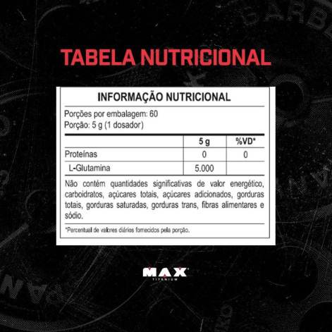 L-Glutamina em Pó L-G Max Titanium 300g