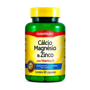 Cálcio Magnésio Zinco Vitamina D 60 Cápsulas Maxinutri