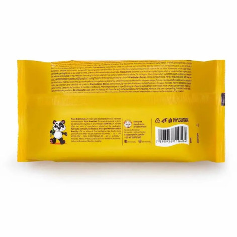 Lenço Umedecido Piquitucho Premium com Extrato de Capim Limão Sem Álcool 120 unidades