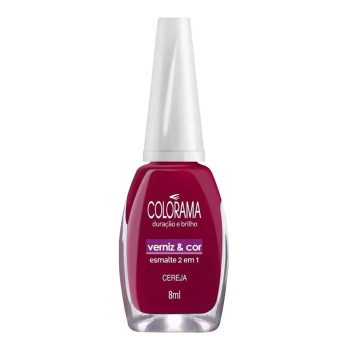 Esmalte Colorama Verniz e Cor Cereja - 8ml