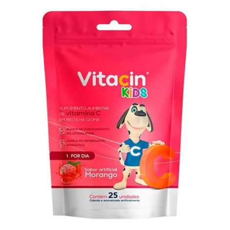 Vitacin Kids 30Mg C/25 Gomas Morango (Geolab)