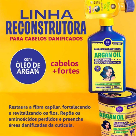 Máscara de Cabelo Reconstrutora Lola Cosmetics Argan Oil 230g
