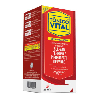 Suplemento Mineral Tônico Vital Base Sulfato Ferroso 250ml