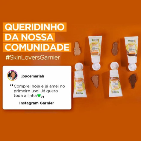 Protetor Solar Facial Hidratante Garnier Uniform & Matte Vitamina C FPS50 Negra 40g