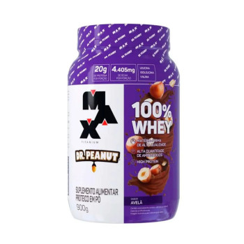 100% Whey Max Titanium Dr Peanut Avela Pote 900G