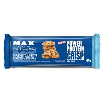 Power Protein Crisp Barra Max Titanium Sabor Cookies 44g Power Protein Crisp Barra Max Titanium Sabor Cookies 44g