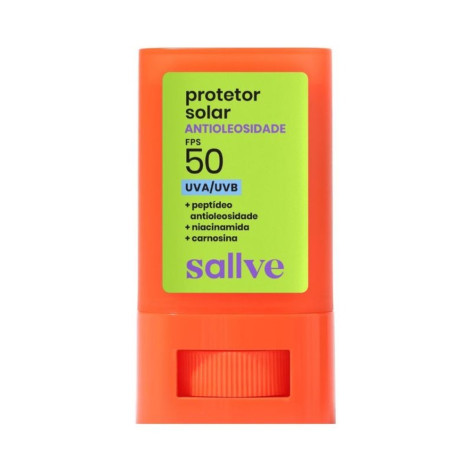 Bastão Protetor Solar Facial Sallve Antioleosidade FPS50 15g