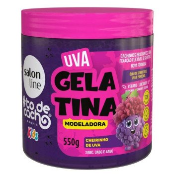 Gelatina Modeladora Salon Line To de Cacho Kids Cheirinho de Uva 550g