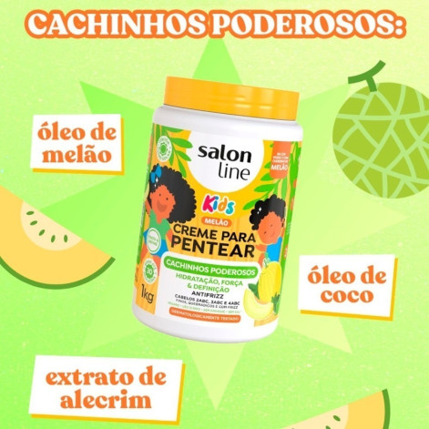 Creme para Pentear Melão Cachinhos Poderosos 1kg