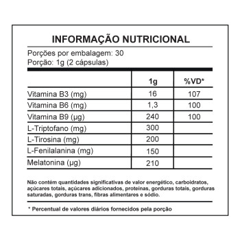 Serenizz Calm 500mg Triptofano e Vitaminas 60 Capsulas Herbamed