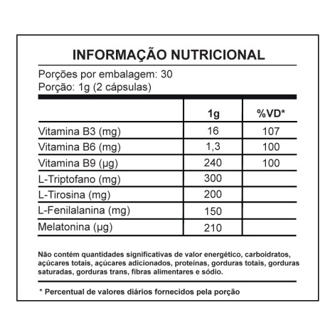 Serenizz Calm 500mg Triptofano e Vitaminas 60 Capsulas Herbamed