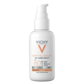 Protetor Solar Facial Vichy UV-Age Daily FPS60 Cor 4.0 40g