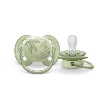 Chupeta Avent Ultra Soft 0-6 Meses Decorada Folhas Verde