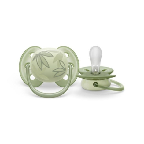 Chupeta Avent Ultra Soft 0-6 Meses Decorada Folhas Verde