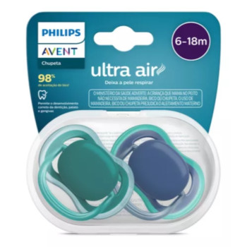 Chupeta Ultra Air Lisa 6 à 18 meses 2 Unidades