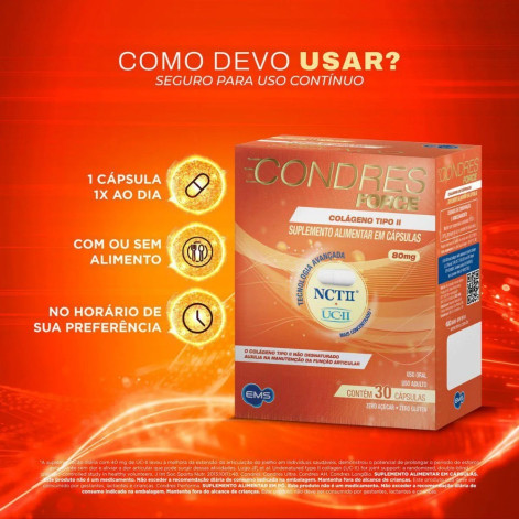 Colágeno Tipo II Condres Force 30 Cápsulas
