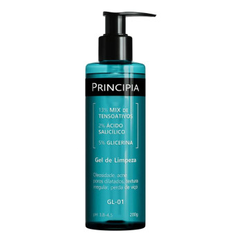 Gel de Limpeza Facial Principia Skincare GL-01 13% Tensoativos + 2% Ácido Salicílico + 5% Glicerina 200g Gel de Limpeza Facial Principia Skincare GL-01 13% Tensoativos + 2% Ácido Salicílico + 5% Glicerina 200g