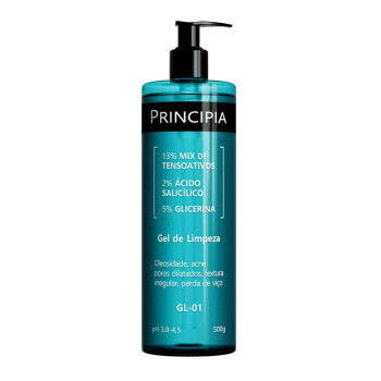 Gel de Limpeza Facial Principia Skincare GL-01 13% Tensoativos + 2% Ácido Salicílico + 5% Glicerina 500g Gel de Limpeza Facial Principia Skincare GL-01 13% Tensoativos + 2% Ácido Salicílico + 5% Glicerina 500g