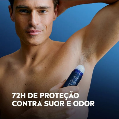 Desodorante Antitranspirante Roll On Nivea Men Deep Carvao Ativado Maxx Tech 50ml Desodorante Antitranspirante Roll On Nivea Men Deep Carvao Ativado Maxx Tech 50ml