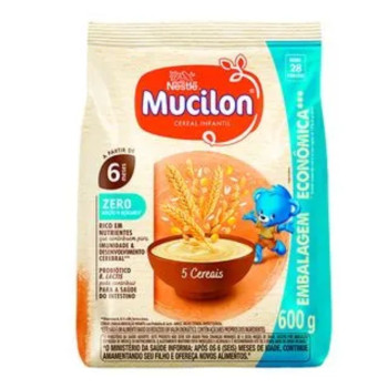 Mucilon 5 Cereais Com Quinoa Zero 600G