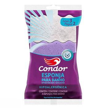 Esponja Condor P/Banho C/ 3Un