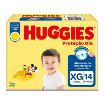 Fralda Huggies Proteção Dia Jumbinho XG 14