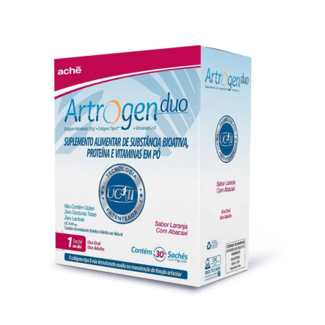 Colágeno Artrogen Duo Sabor Laranja com Abacaxi - 30 Sachês de 11g cada