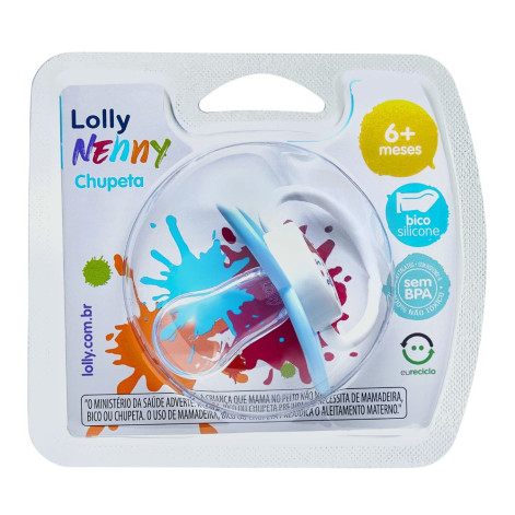 Chupeta Lolly Clean Sil Ort T2 Azul 5115-01