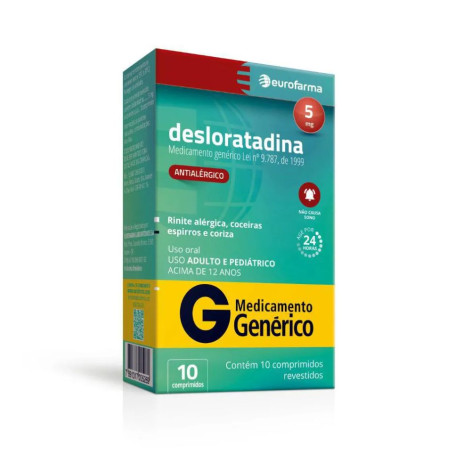 Genérico Desloratadina 5Mg C/10 Comp Eurofarma