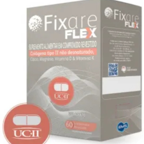 Suplemento Alimentar com Cálcio + Colágeno Fixare Flex 60 comprimidos