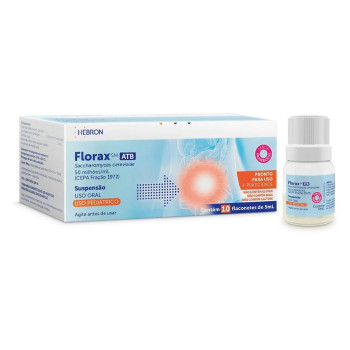 Probiótico Florax SM ATB Pediátrico Suspensão Oral 10 Flaconetes 