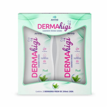 Kit Sabonete Íntimo Dermahigi Fresh 2 Unidades Com 200ml