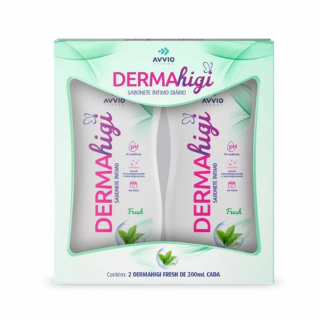 Kit Sabonete Íntimo Dermahigi Fresh 2 Unidades Com 200ml