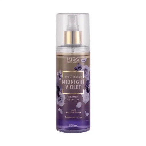Body Splash Midnight Violet Blooming Colection Maçã Violeta E Âmbar 200ml Kiss New York