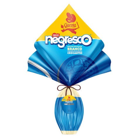 Ovo de Páscoa Branco Negresco Garoto 240g Ovo de Páscoa Branco Negresco Garoto 240g