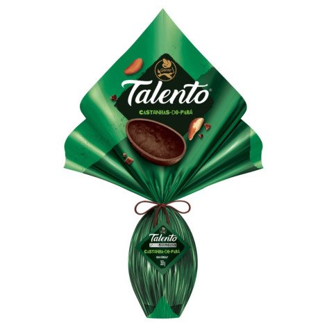 Ovo de Páscoa ao Leite Talento Castanhas-do-Pará Garoto 350g Ovo de Páscoa ao Leite Talento Castanhas-do-Pará Garoto 350g
