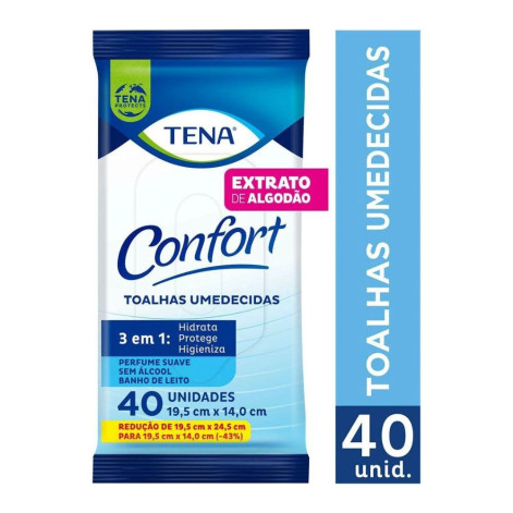 Toalhas Umedecidas Tena Confort Mini 40un Toalhas Umedecidas Tena Confort Mini 40un