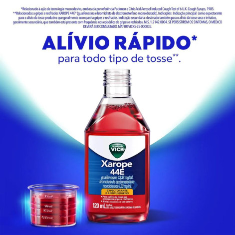Vick 44E Xarope Expectorante 120ml