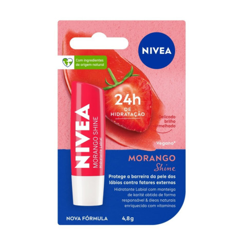 Protetor Labial Nivea Fruity Shine Fps 10 4,8g